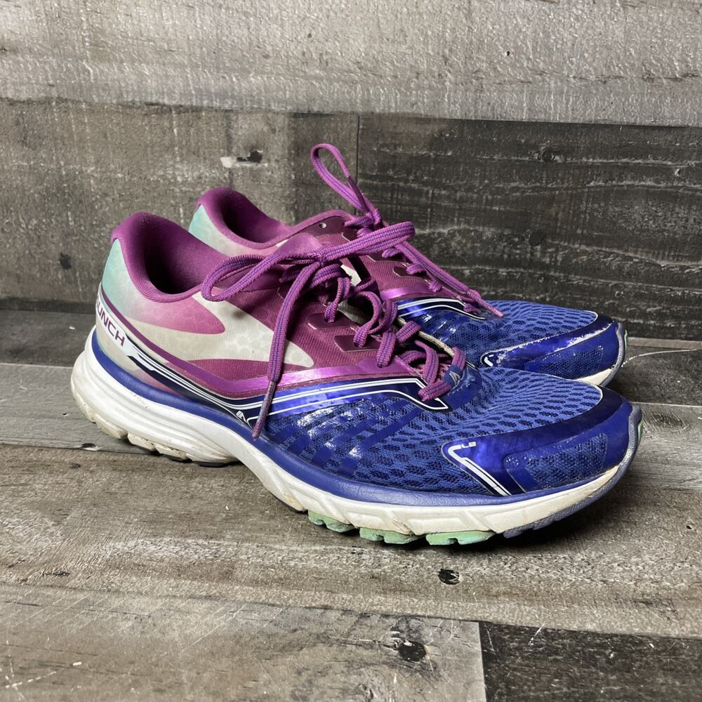 Brooks Launch 9 Lightweight Breathable Running Shoe Blue/Purple/White Womens 9